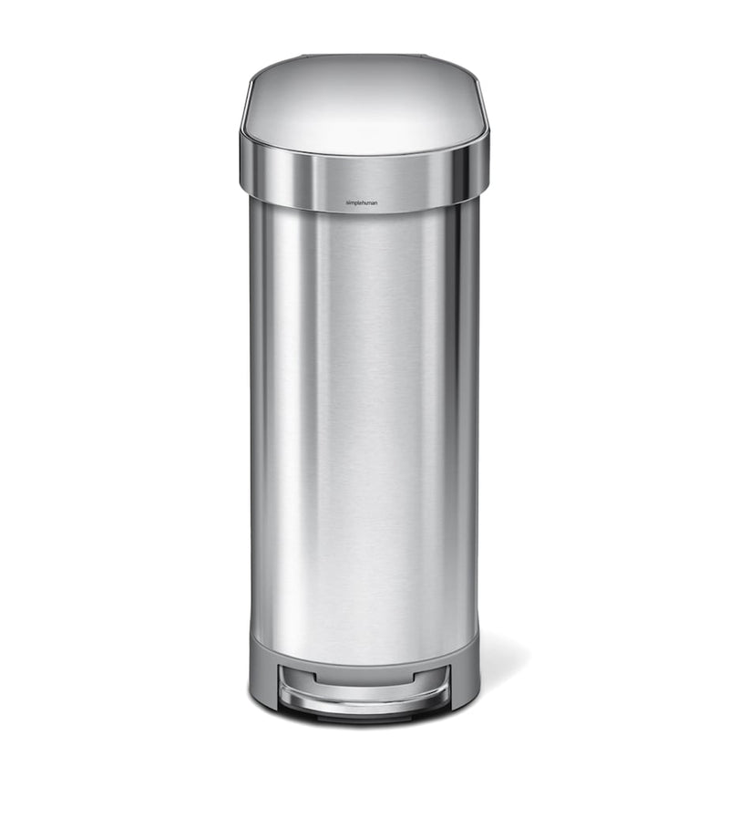 Simplehuman slim brushed steel pedal bin 45L - British product