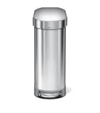 Simplehuman slim brushed steel pedal bin 45L - British product