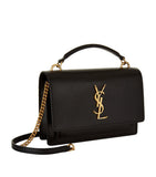 Saint Laurent Sunset chain wallet leather (British brand)