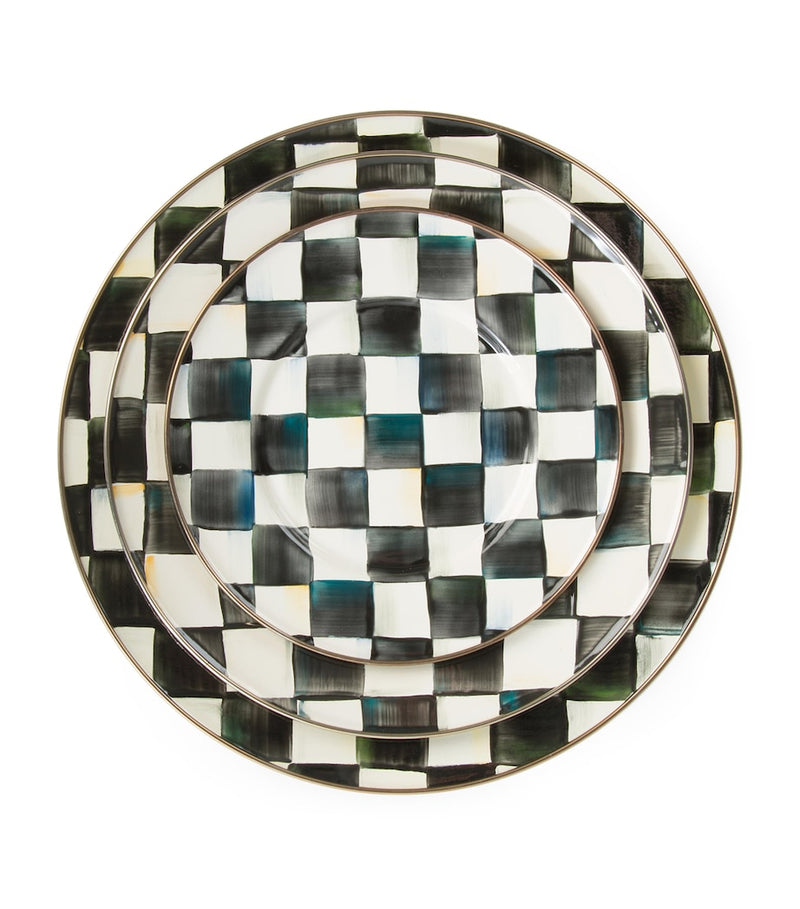MacKenzie-Childs Courtly Check salad plate 20cm - British product