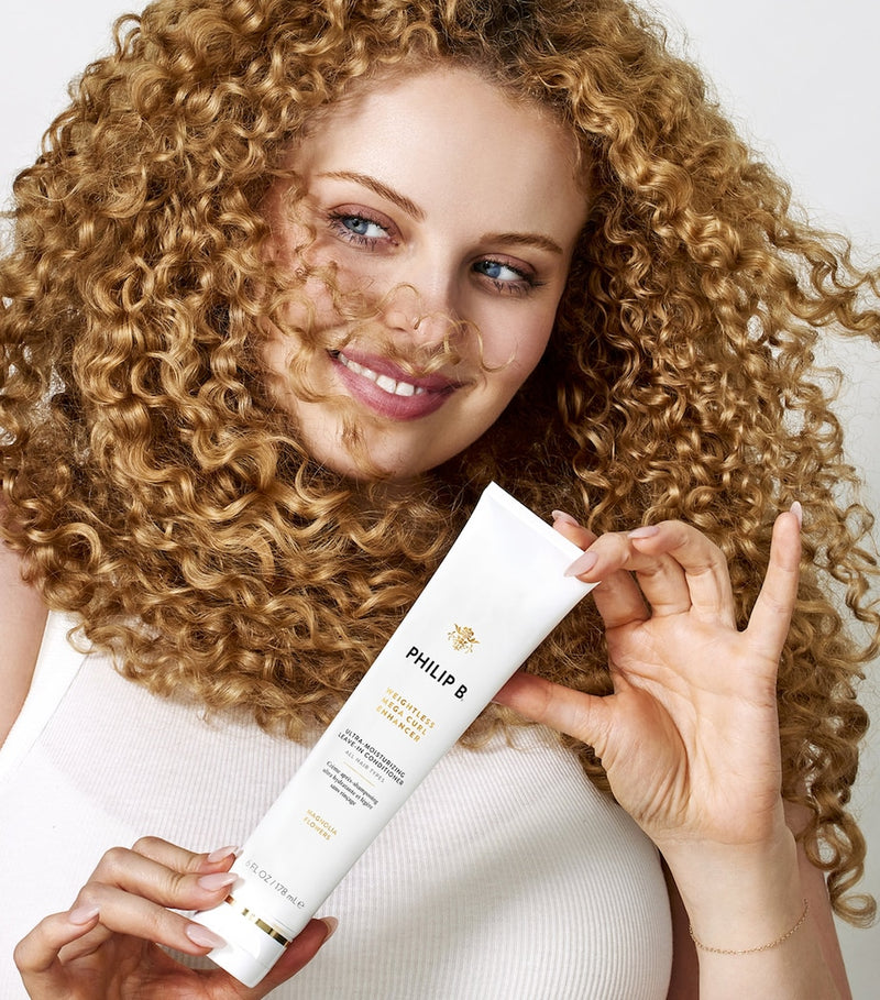 Philip B Weightless Mega Curl Enhancer leave-in conditioner 178ml, imported from the UK