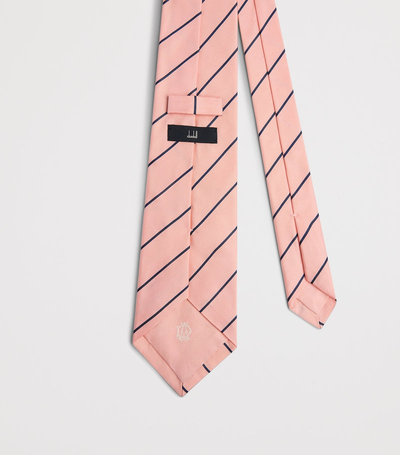 Dunhill mulberry silk stripe tie, imported from the UK