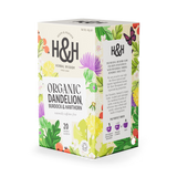 Holland & Barrett Heath & Heather Organic Dandelion Burdock & Hawthorn Herbal Tea 20 Tea Bags- Buy online at McGrocer
