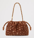 LOEWE medium shearling Flamenco shoulder bag, imported from the UK