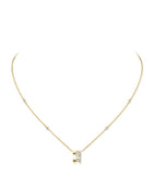 Messika Move Romane yellow gold diamond necklace 0.31ct, imported from the UK