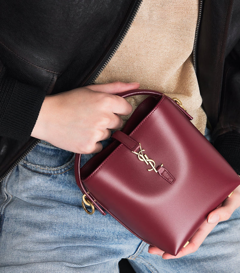 YSL Mini 37 bucket bag in smooth calfskin leather (British brand)