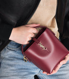 YSL Mini 37 bucket bag in smooth calfskin leather (British brand)