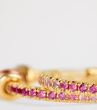 Spinelli Kilcollin mixed gold and sapphire demi hoop earrings - British product