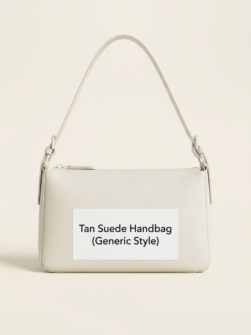 Balenciaga mini suede cross-body bag with brass hardware (British brand)