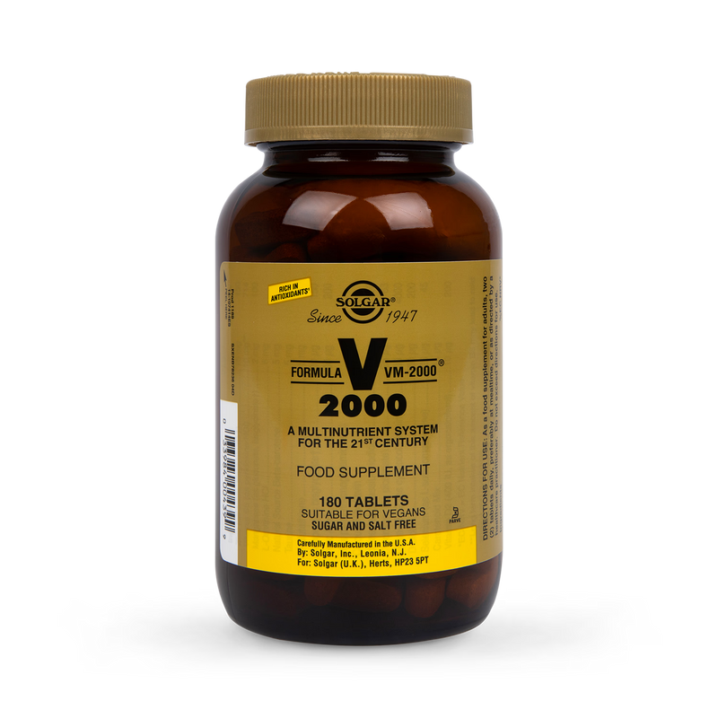 Solgar Formula VM-2000 multivitamin 180 tablets, imported from the UK