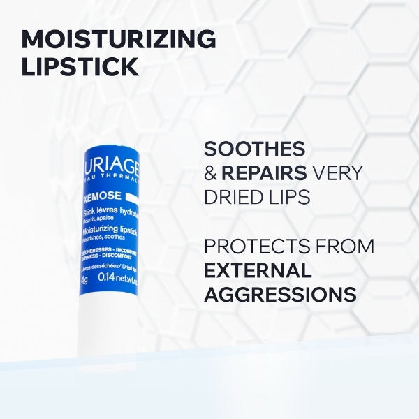 Uriage Xemose Moisturizing Lipstick 4g tube (British brand)