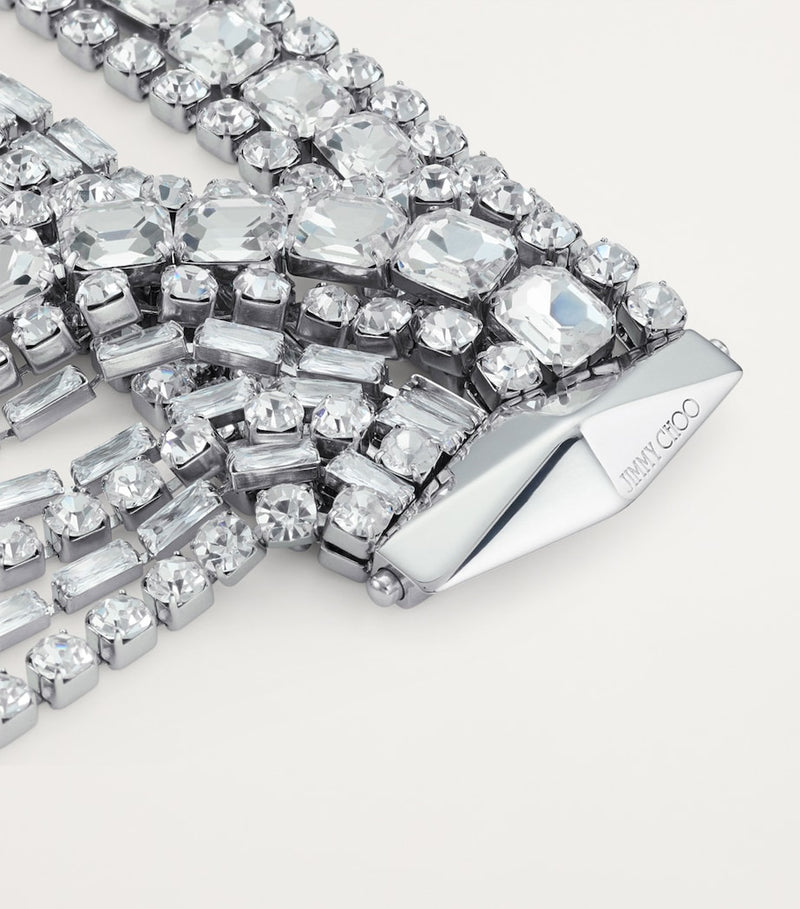 Jimmy Choo crystal-embellished Zandra bracelet, imported from the UK