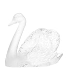 Lalique Crystal Swan Head Up Sculpture, UK version