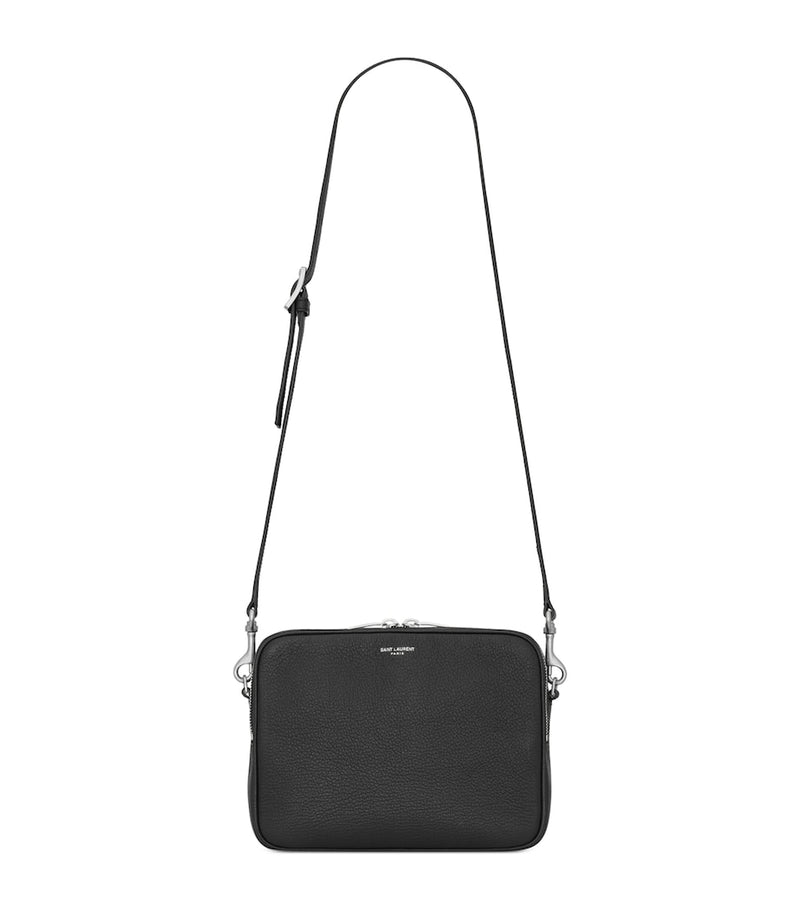 Saint Laurent camera cross-body bag in grain leather, imported from the UK