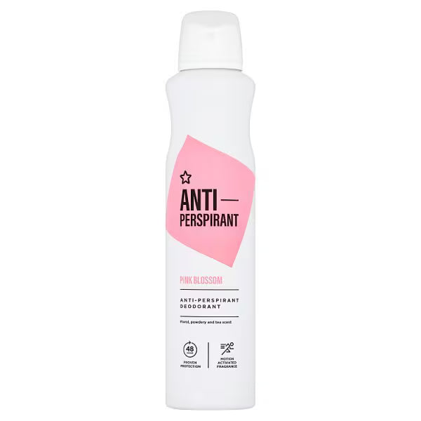 Superdrug women's pink antiperspirant spray 250ml (British brand)