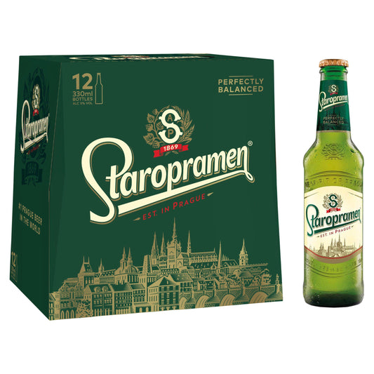 Staropramen Premium Czech Lager 12x330ml All beer Sainsburys   