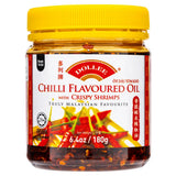 Dollee chilli flavoured oil with crispy shrimps, imported from the UK