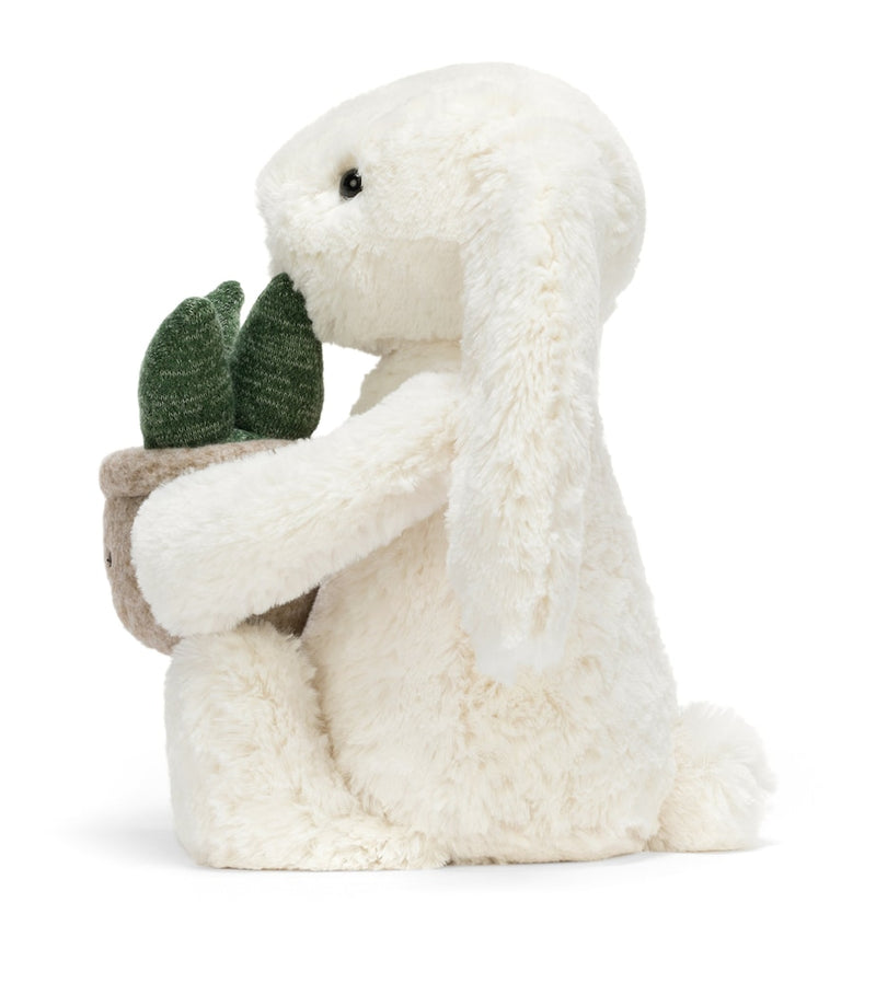Jellycat plush bunny with plant 31cm, UK version