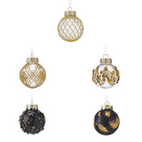Superdrug Livingandhome 25 Piece Christmas Ball Ornament Set 6cm Black and Gold- Buy online at McGrocer