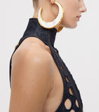 Schiaparelli mother-of-pearl hoop earrings (British brand)