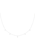 Astrid & Miyu white gold diamond charm necklace 38cm - British product