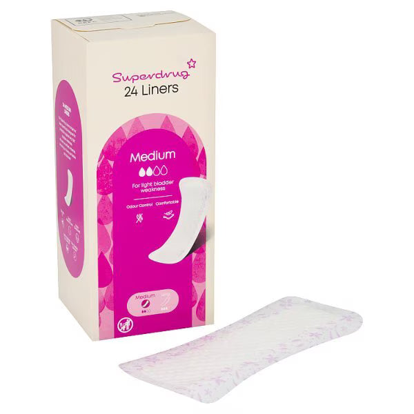 Superdrug panty liners medium 24 pack (British brand)