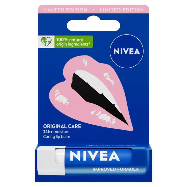 Nivea Moisture Original Care Lip Balm 4.8g, imported from the UK