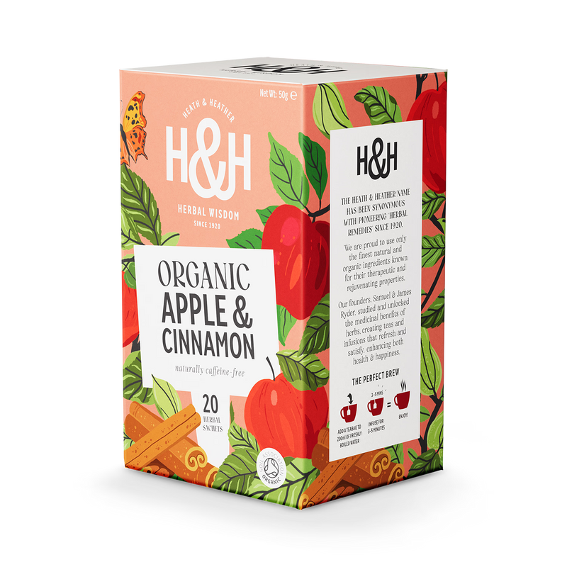 Heath & Heather apple cinnamon tea 20 bags, UK version