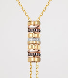 Boucheron Quatre classique tie necklace in yellow gold and diamonds (British brand)