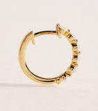 Harrods 18kt yellow gold diamond hoop earrings 0.50ctw - British product