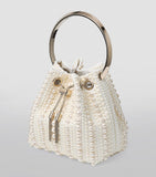 Jimmy Choo Pearl Bon Bon top-handle bag satin pearl - British product