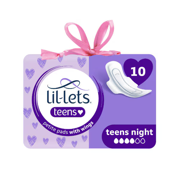 Lil-Lets teen sanitary towels ultra night 10 pack, UK version