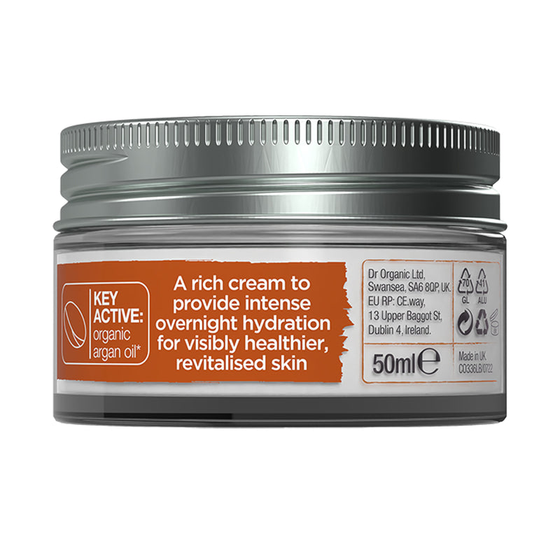 Dr Organic Moroccan Argan Oil Night Cream 50ml, imported from the UK