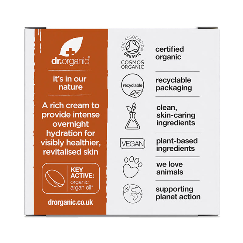 Dr Organic Moroccan Argan Oil Night Cream 50ml, imported from the UK