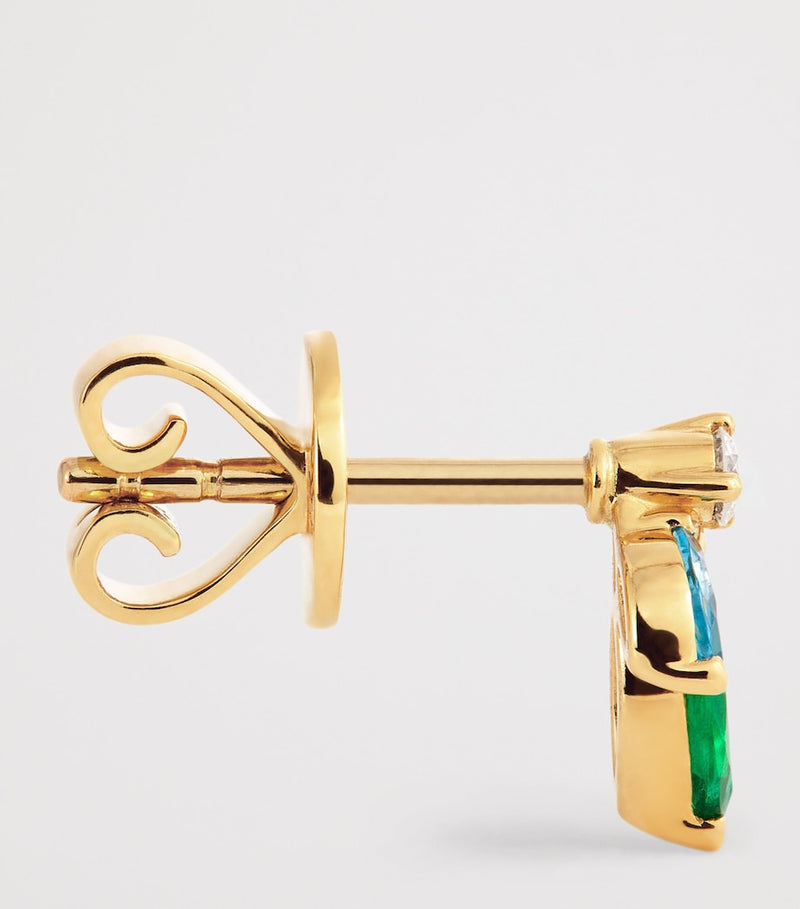 Emily P. Wheeler earrings diamonds emeralds topaz gold, imported from UK