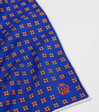 Dunhill geometric pocket square mulberry silk (British brand)