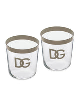 Harrods Dolce&Gabbana Casa DG Logo Drinking Glasses Set of 2- Buy online at McGrocer