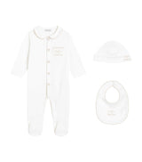 Harrods Dolce&Gabbana Kids Cotton Logo All-In-One, Bib and Hat Set - 0-24 Months- Buy online at McGrocer