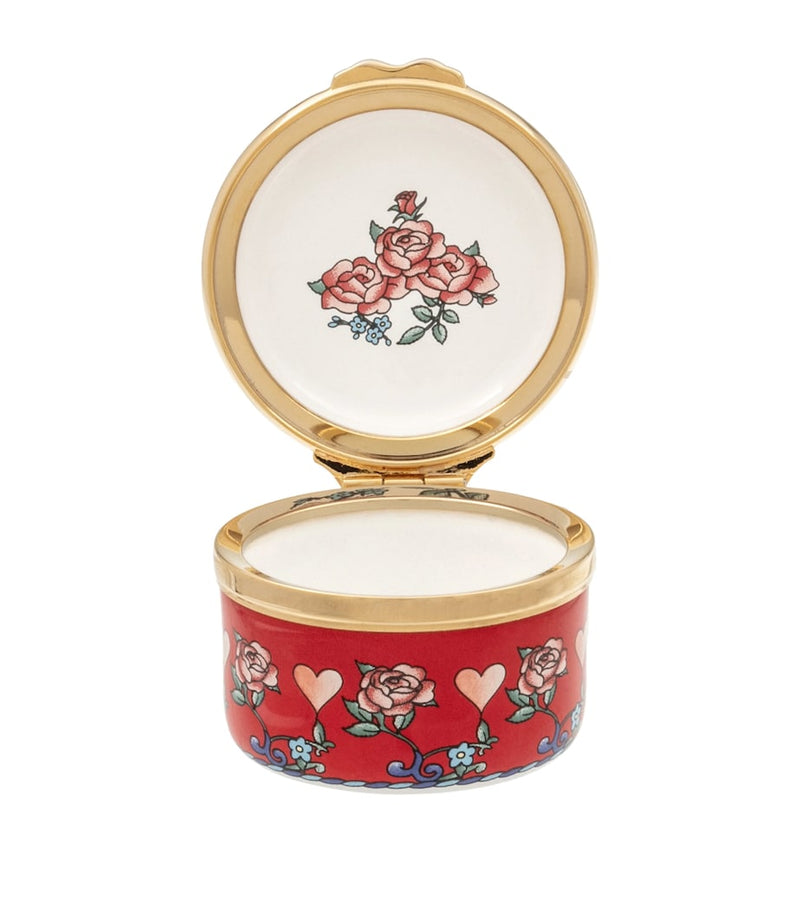 Halcyon Days enamel I Love You box H3cm x W4.5cm - British product