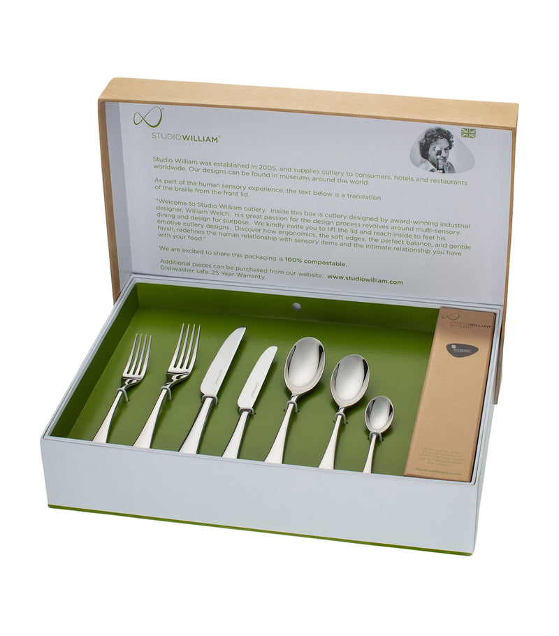 Studio William mirrored Mulberry 84-piece cutlery set (British brand)
