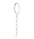 Persée white gold diamond hoop earring, imported from the UK