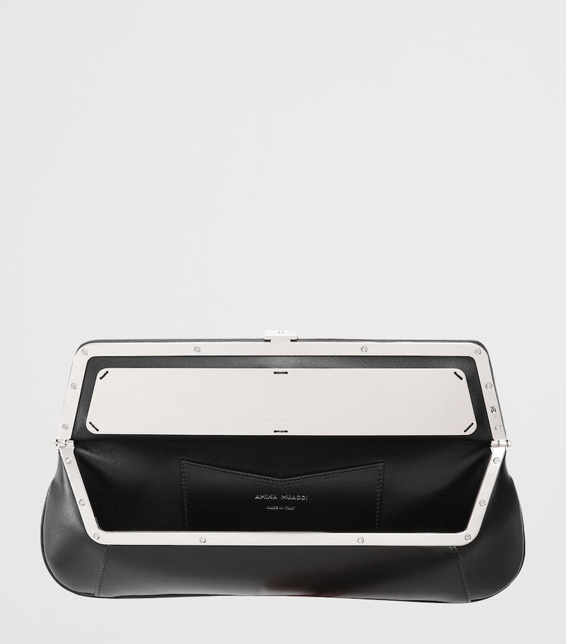 Amina Muaddi Leather Ami clutch bag - British product