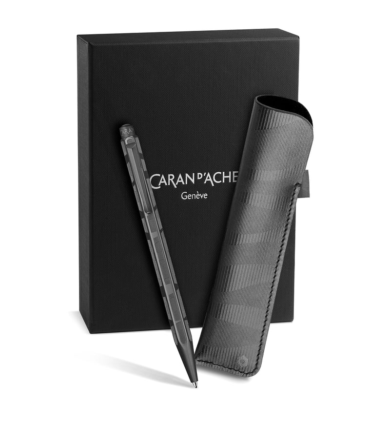 Caran d'Ache Special Edition Ecridor ballpoint pen with leather case - British product