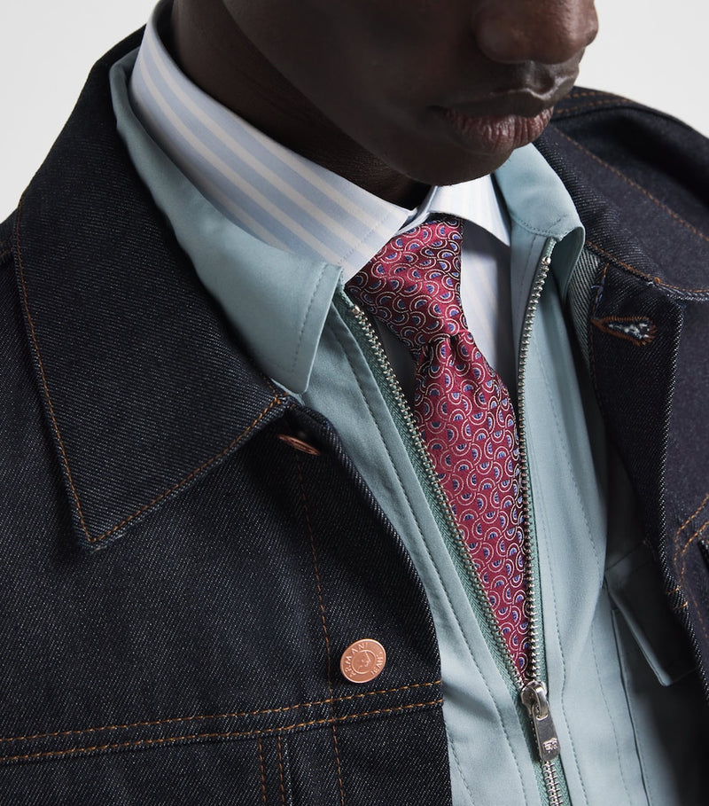 Emporio Armani silk wave jacquard tie (British brand)