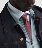 Emporio Armani silk wave jacquard tie (British brand)