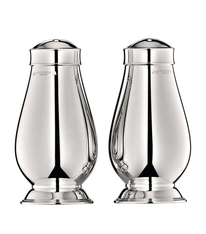 Christofle Albi silver-plated salt and pepper shakers - British product