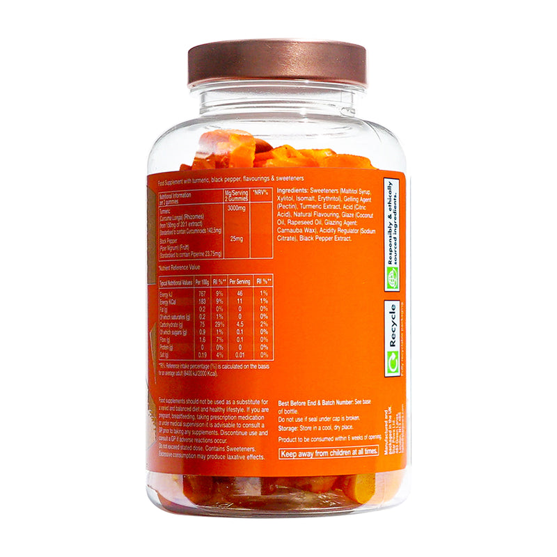 Starpowa Bone Joint Turmeric Gummies with Black Pepper 60 (British brand)