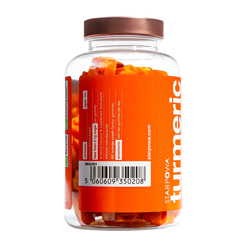 Starpowa Bone Joint Turmeric Gummies with Black Pepper 60 (British brand)