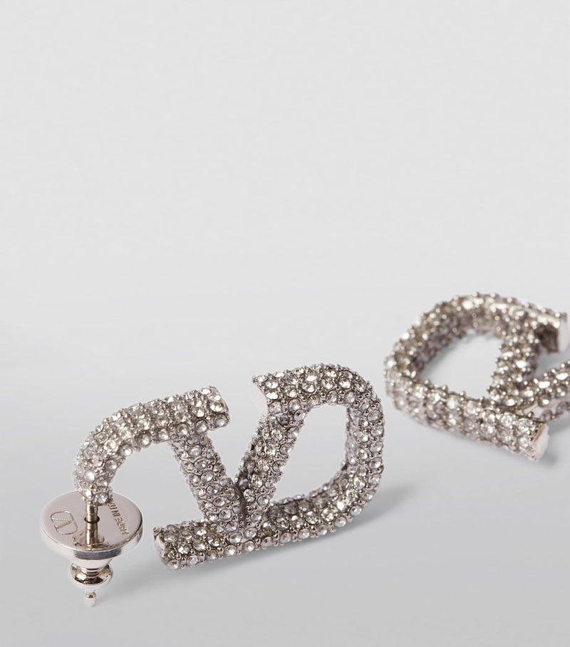 Valentino Garavani VLogo Signature Strass earrings, UK version
