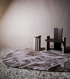 The Rug Company wool-silk falls graphite shaped rug 2.74m x 1.83m (British brand)